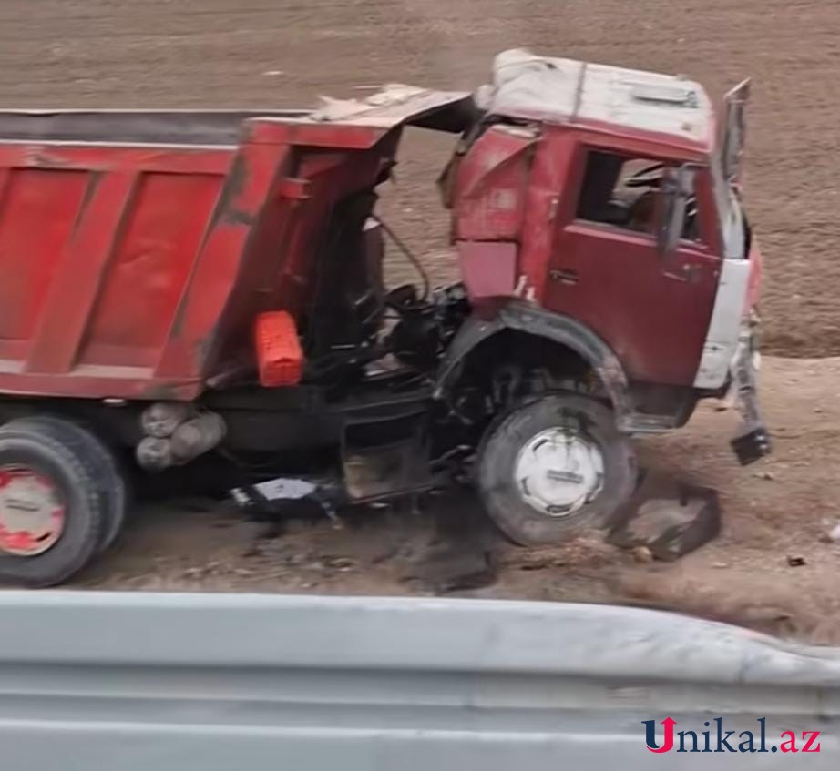 Tovuzda yük avtomobilləri toqquşdu - FOTO